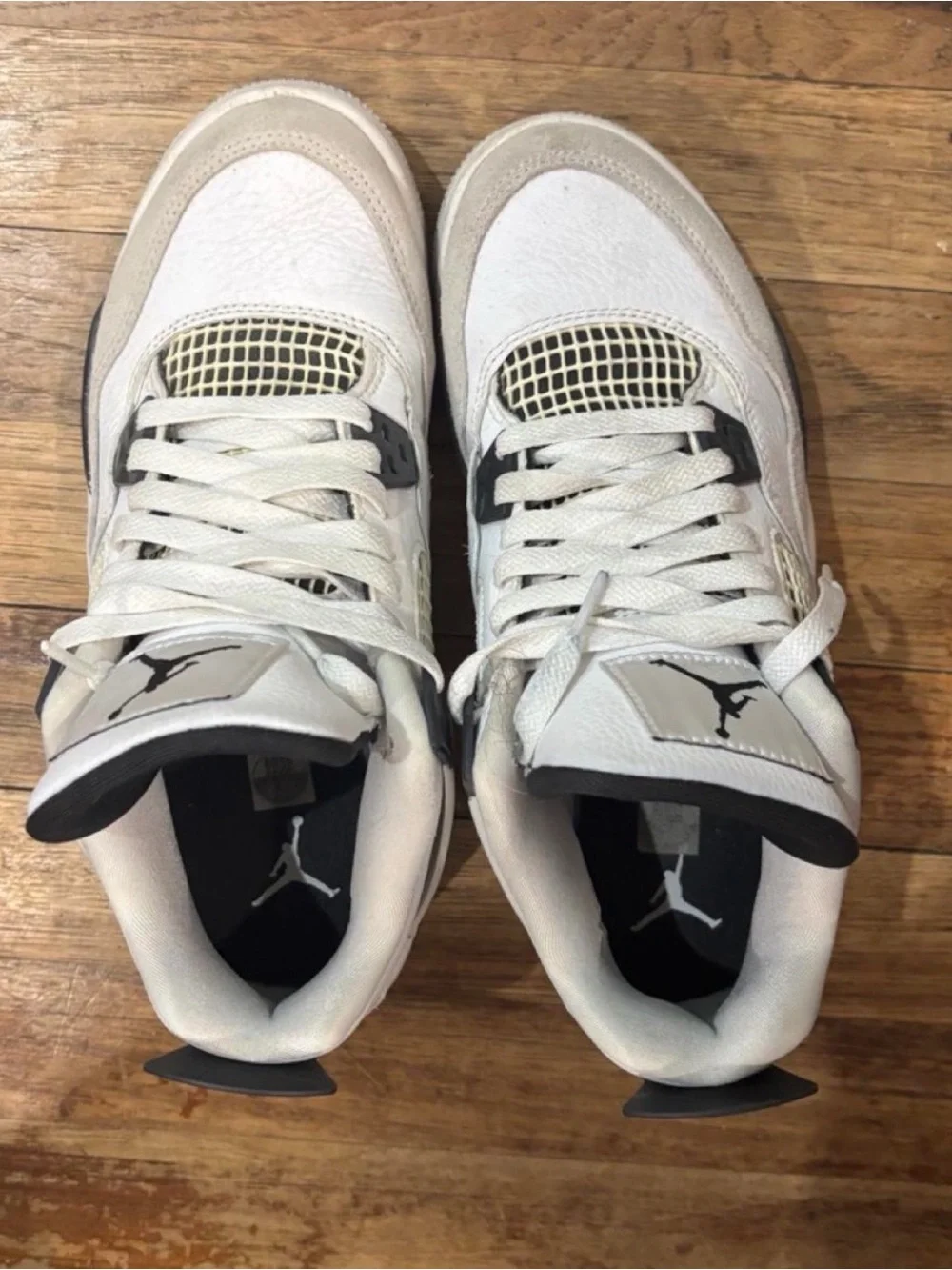 Jordan White and Gray Retro Basketball Sneakers